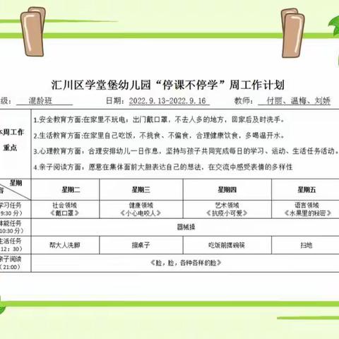 “疫情当下守初心，线上教学绽放美 ” ——汇川区学堂堡幼儿园线上教学