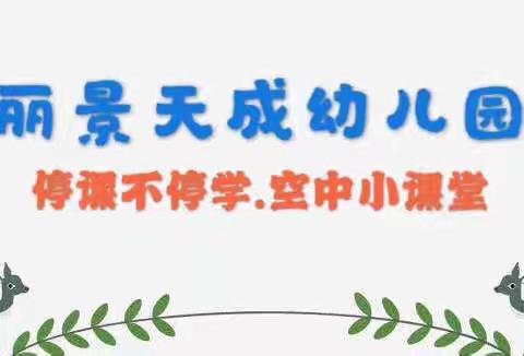丽景天成幼儿园空中小课堂