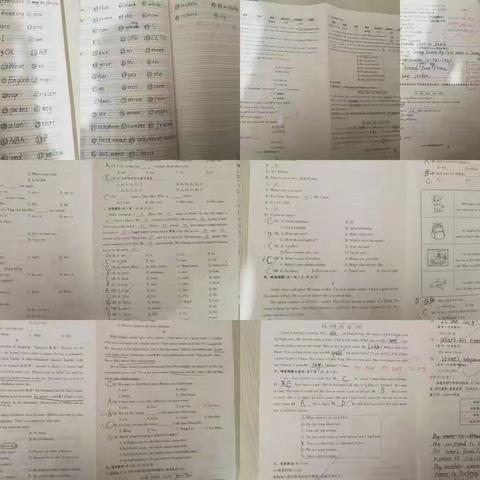 七年级九班五组10.1假期英语作业