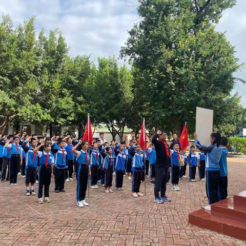 喜迎二十大，争做好队员
———力角镇张家完小广黄小学少先队建队日活动