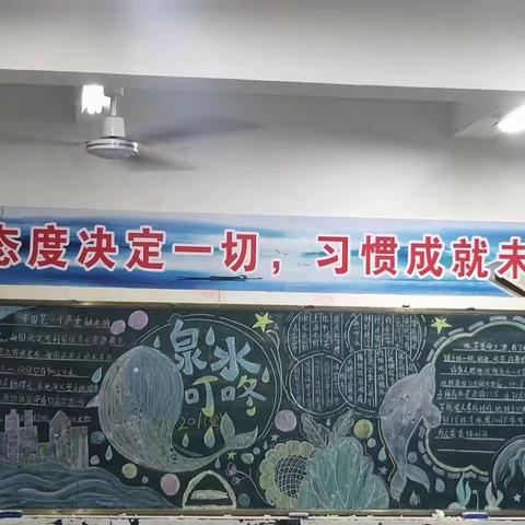 惠安二中“书香校园”“禁止吸烟”“节约用水”黑板报