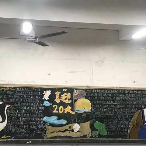 惠安二中“喜迎二十大”黑板报