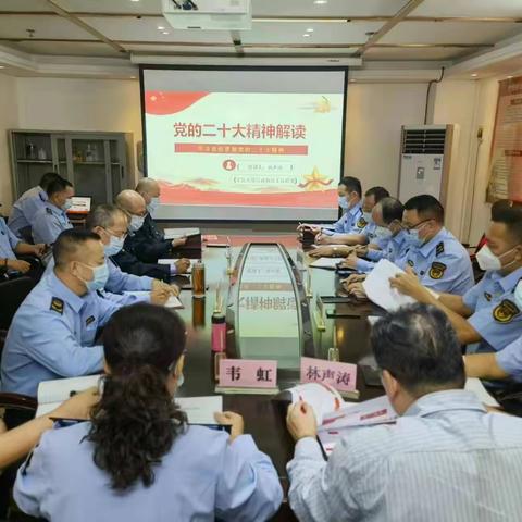 海口市综合行政执法局文化市场行政执法支队组织开展党的二十大精神专题学习