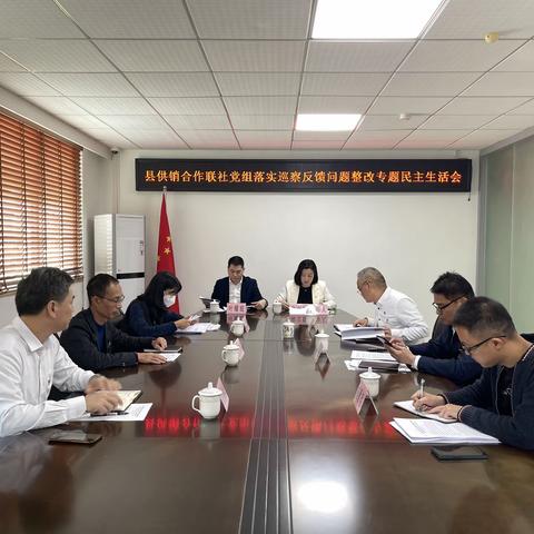 海丰县供销合作联社党组召开巡察反馈问题整改专题民主生活会