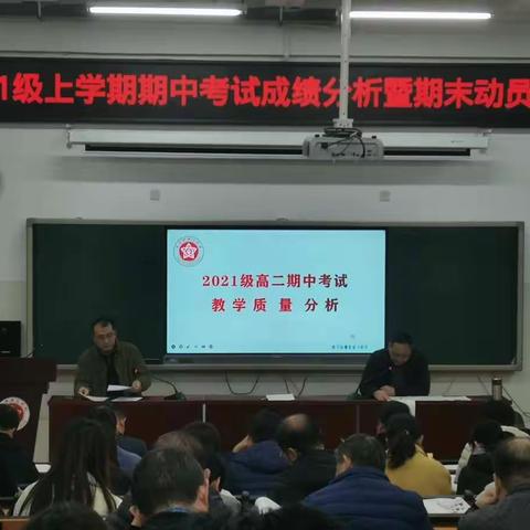 2021级高二上学期期中考试成绩分析暨期末动员大会