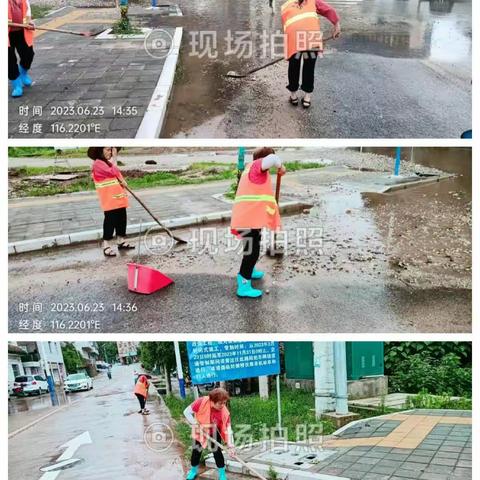 雨天环卫工人“雨天的坚守”