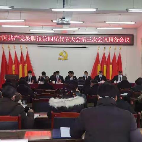 中国共产党坡脚镇第四届代表大会第三次会议胜利召开