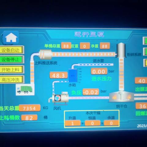格瑞环保园岭站3月6日，厨余处理5车，1号机处理72桶6.114吨，2号机处理82桶7.354吨，合计处理13.468吨。