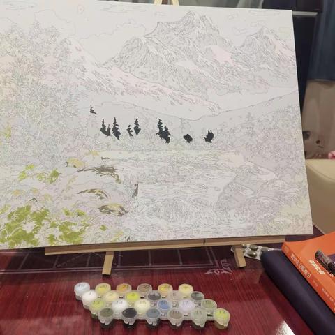 雪山映湖