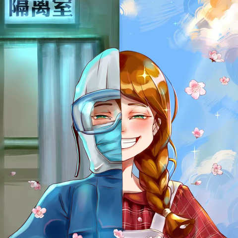 “疫情下的童年”主题绘画