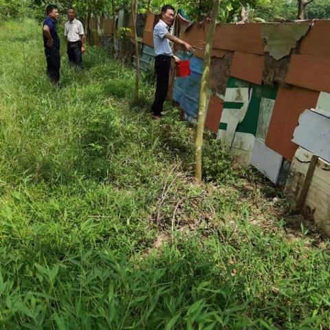 2022年6月20日那大镇司法所何宪秋等工作人员到横岭村委会美孝村现场调解土地边界纠纷