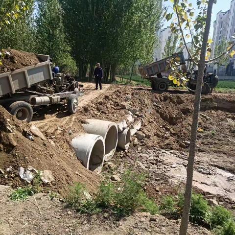 大李家村两委为村民修建道路