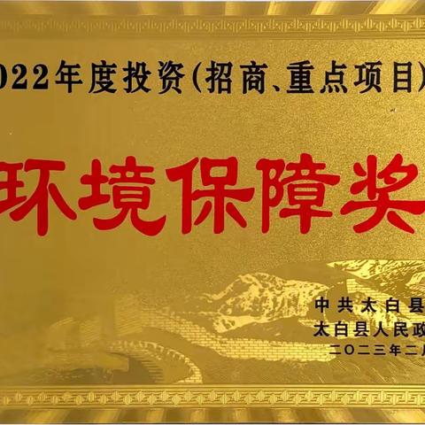 太白县行政审批服务局荣获全县“投资环境保障奖”荣誉称号