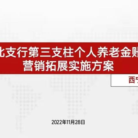 城北支行组织召开第三支柱个人养老金业务推动会