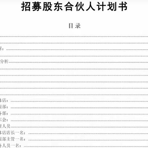 招募投资商或合伙人 6.20