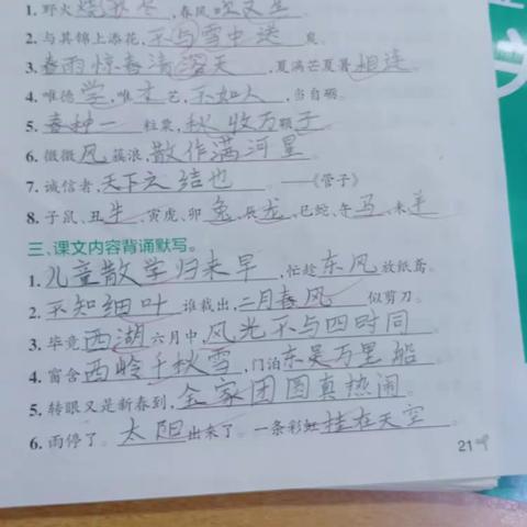 日积月累专项训练