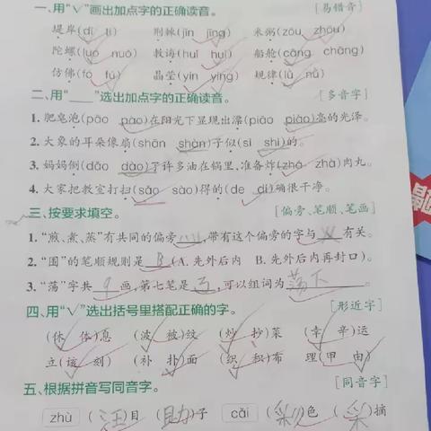 生字词语专项训练结果
