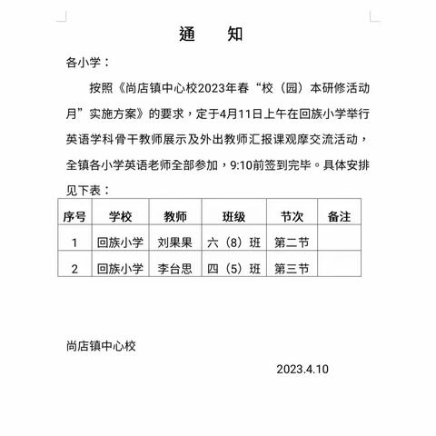 “英”你精彩，“语”你成长--记尚店镇中心小学英语优秀教师观摩课