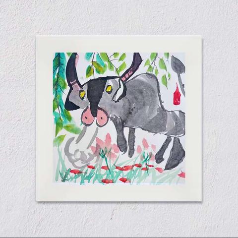 莫奈班第十四次课《水墨结课-大水牛》