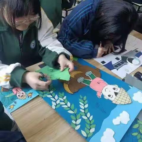 关爱学生幸福成长-肥乡区职教中心学前系手工绘画