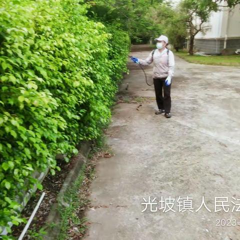 【2023年7月4日】广东碧浪害虫防治有限公司在陵水县光坡镇开展病媒生物防治工作