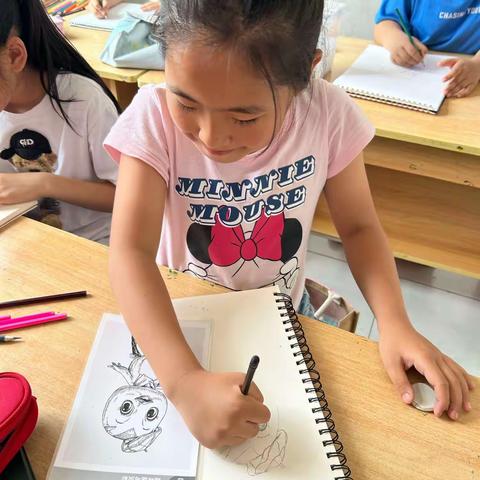 《线描淡彩系列》