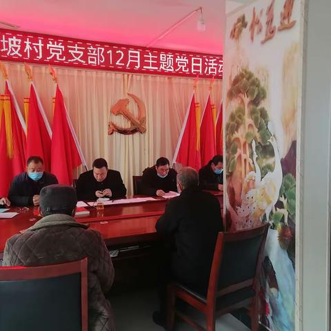 汲取奋进力量    书写时代华章—蔡坡村十二月份主题党日活动