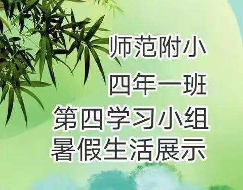 鸡西市师范附小 四年一班 第四学习小组 暑假生活展示