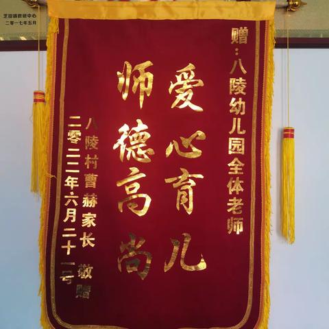 【锦旗表心意，爱意暖人心】八陵幼儿园锦旗篇