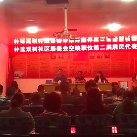 双树社区组织召开推选居民选举委员会居民代表大会