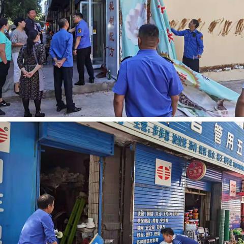 王益城管强力开展门头牌匾专项治理行动