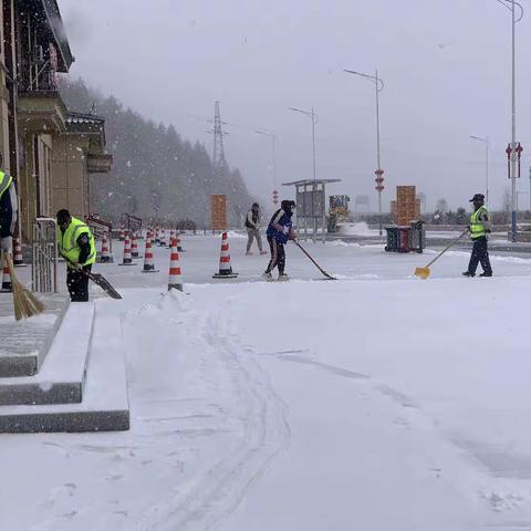 寒风凛凛迎瑞雪，扫雪便民暖人心