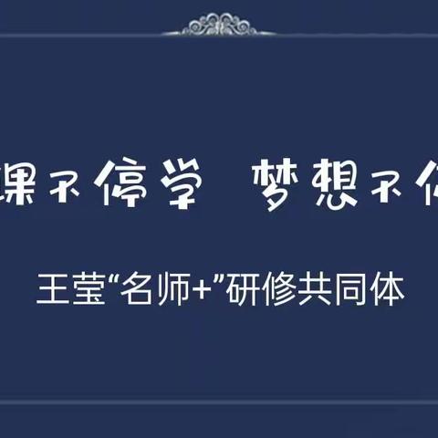 【停课不停学  梦想不停步】西安市高陵区王莹“名师+”研修共同体线上教学系列活动