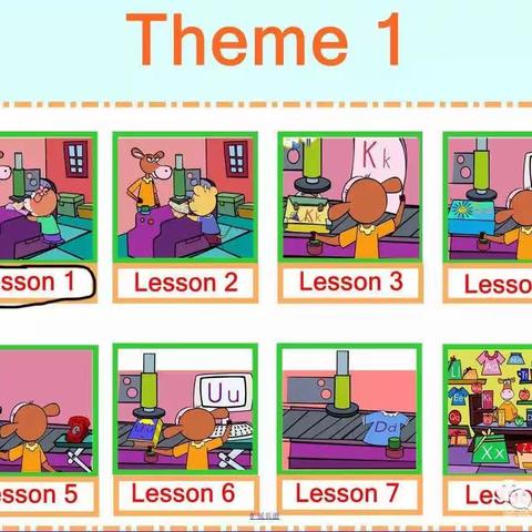 课程内容：Theme 1, Lesson 1 Letter A-D  hour: 101-102