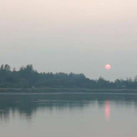 九龙湖的夕阳