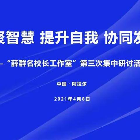 凝聚智慧 提升自我 协同发展
——记“薛群名校长工作室”第三次集中研讨活动