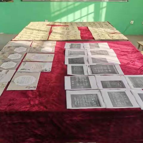 钧台办燕井小学教师三笔字评比活动