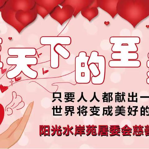 阳光水岸苑“蓝天下的至爱”慈善一日捐活动