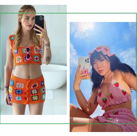 今夏，年轻辣妹们都爱上了奶奶的钩针编织？
