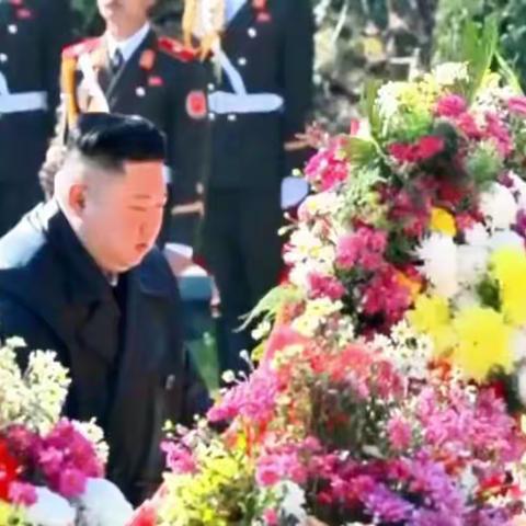 清明时节金正恩祭扫志愿军烈士墓，夫人李雪主领唱《日月同光》