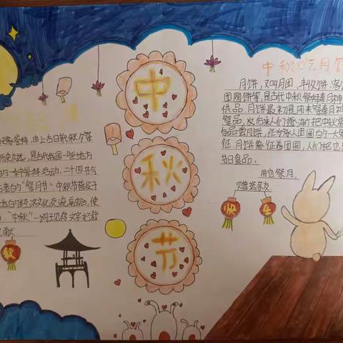 八二班迎双节优秀手抄报展