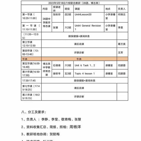 课堂展风釆，教研促成长——记六校融合小学英语教研