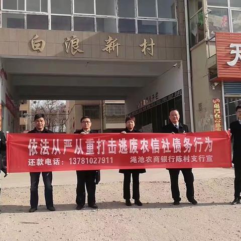 依法惩戒逃废银行债务行为——渑西队陈村组在行动