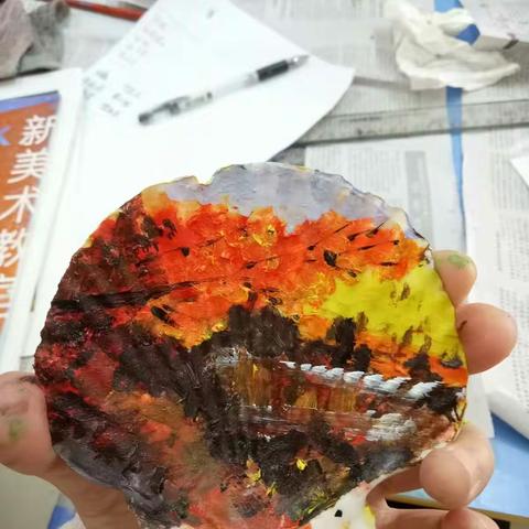 素描提高班，手工。美丽的贝壳制作中……