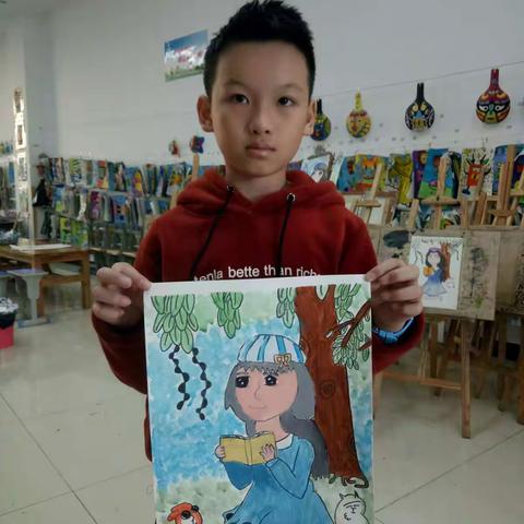 素描基础班，淡彩《女孩》