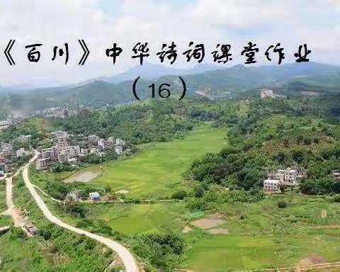 《百川》中华诗词课堂作业（16）