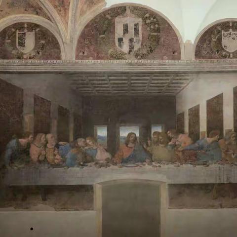 油画《最后的晚餐》有多恐怖，放大10倍，叛徒居然拿着刀子