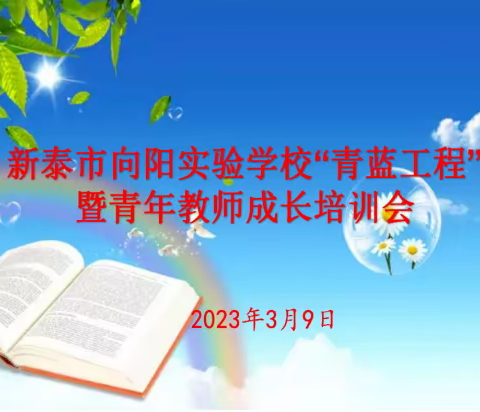 专业成长不停歇，青蓝工程续精彩——新泰市向阳实验学校青年教师专业成长培训会