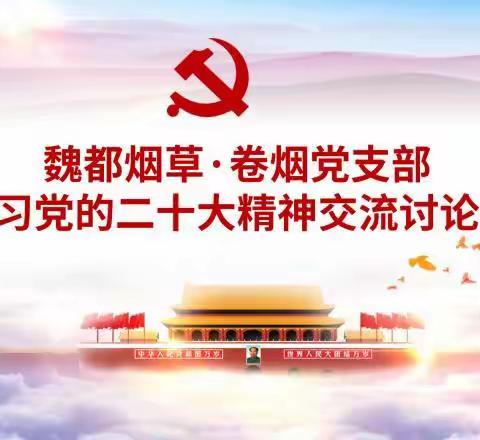 魏都区分公司卷烟党支部开展党的二十大精神学习交流会