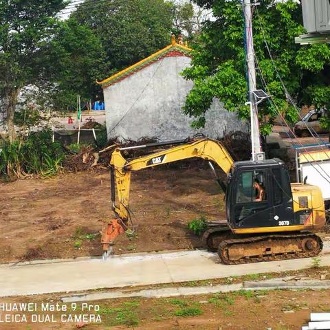 20200818，禄道村委会污水处理工程建设中